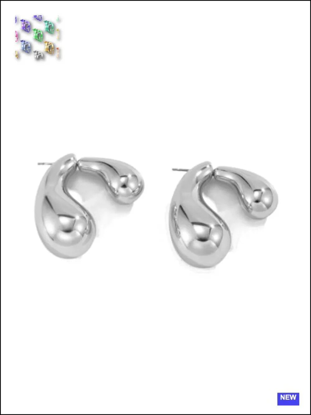 Geometric Irregular Gold Metal Drop Earrings Chunky Spiral Statement